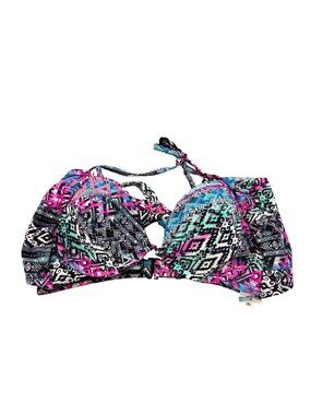 Sundazed 36C Multicolor Aztec Print Underwire Bikini Top Boho Eclectic NWT